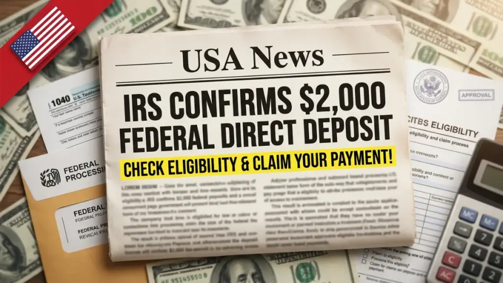 IRS $2000 Federal Direct Deposit Confirmed
